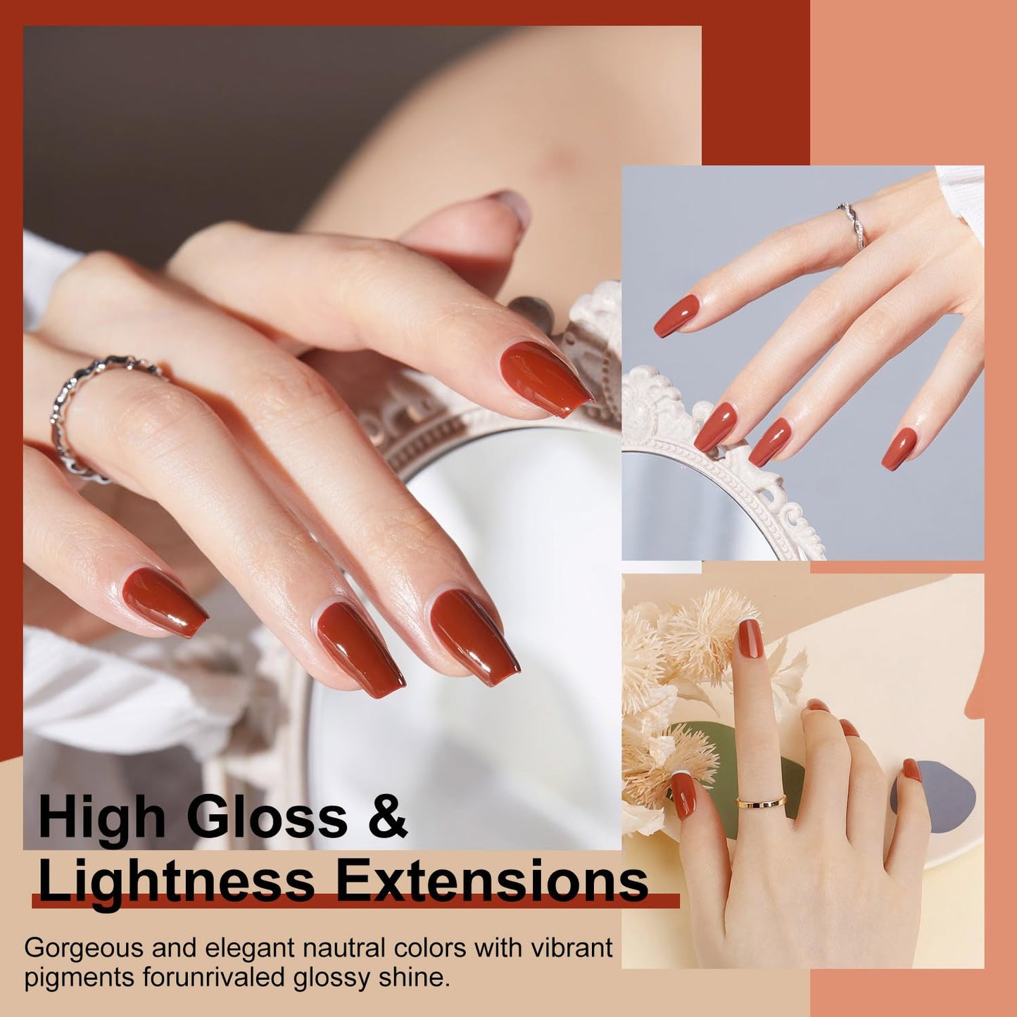 Major Dijit Quick Dry Nail Polish Brown Summer Nail Lacquer for Nail Art Regular Nail Polish 0.41 fl oz.