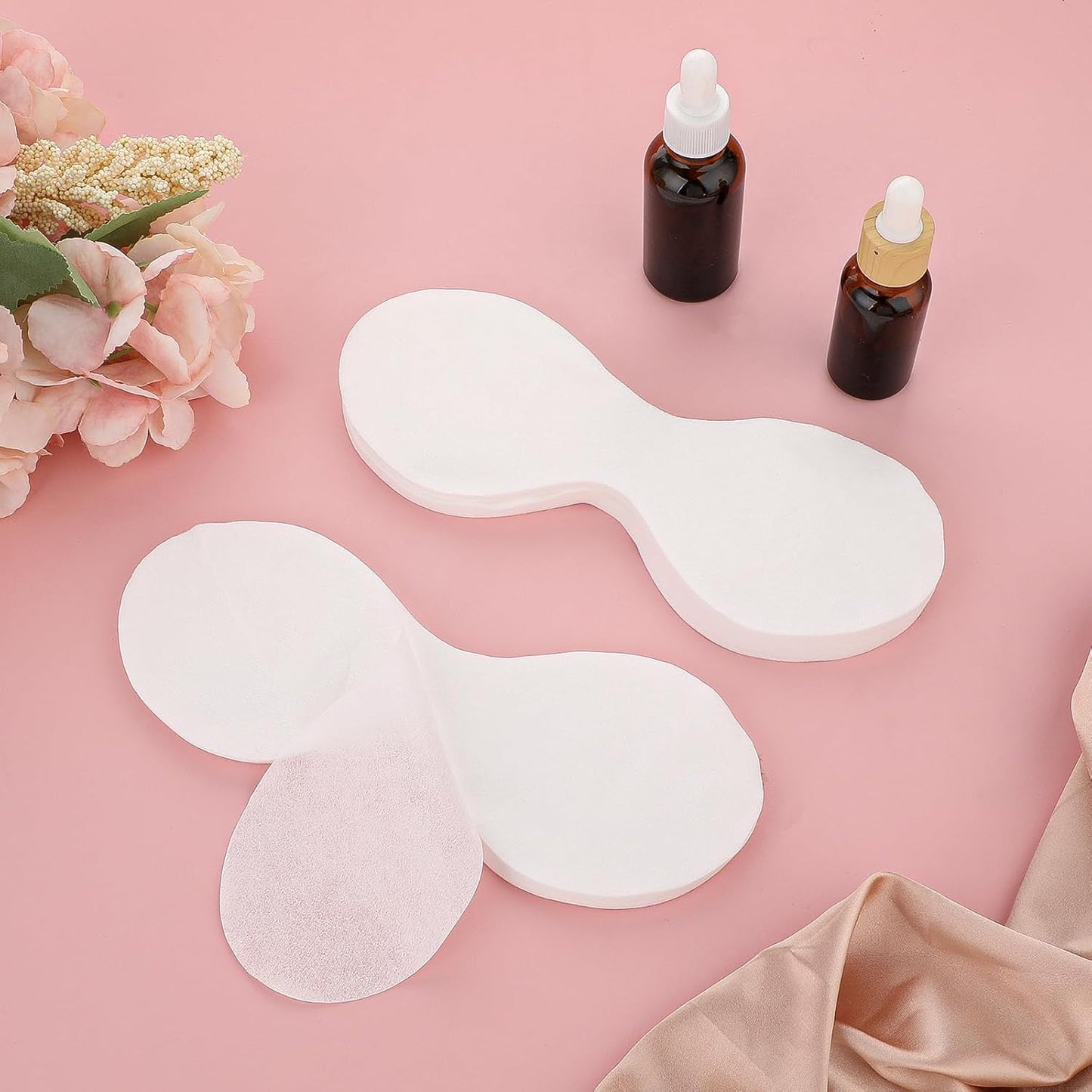 100PCS Disposable Eye Mask Paper Non Woven Eye Covers Cotton Eye Care Patches Pads Facial Skincare Spa Paper for Home Salon Beauty Tools