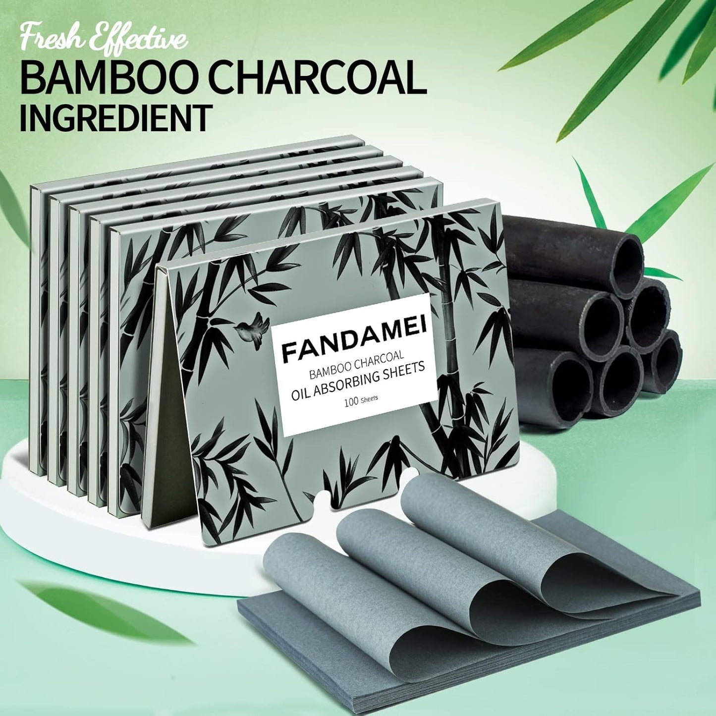 FANDAMEI 600 Counts Oil Blotting Sheets For Face, Oil Blotting Papers For Face, Blotting Paper for Oily Skin, Oil Control Film, Oil Absorbing Sheets For Face, Oil Absorbing Tissues