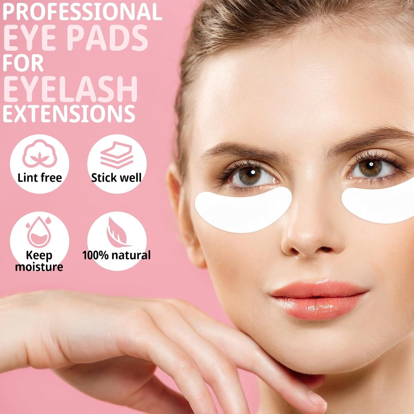 50 Pairs Under Eye Patches, Isolation Eyelash Extension Pads, Under Eye Gel Pads for Pro Salon and Individual, DIY Lashes Extension Supplies (Blue)
