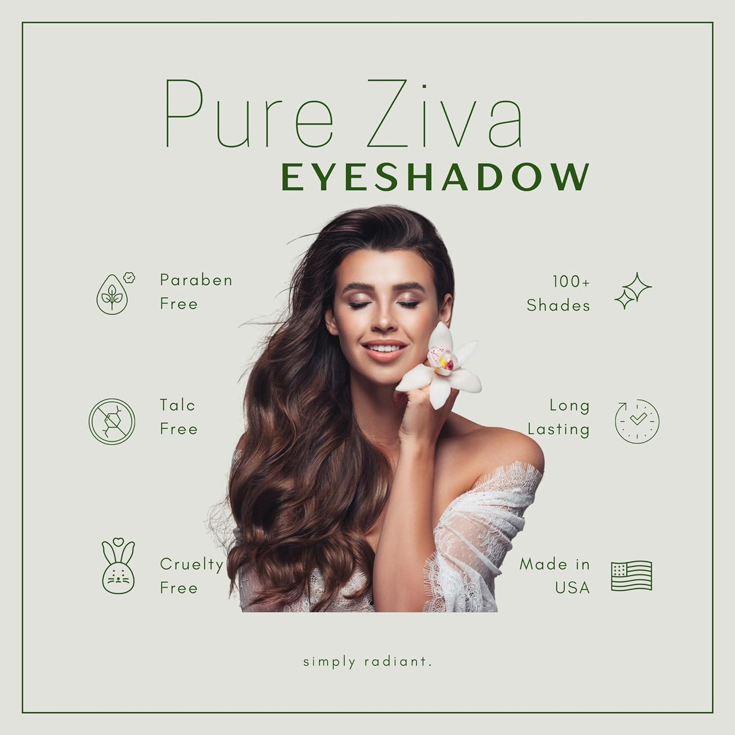 Full Moon Nude Beige Gold Shimmer Glam Single Loose Powder Eyeshadow; Vegan, Talc & Paraben Free