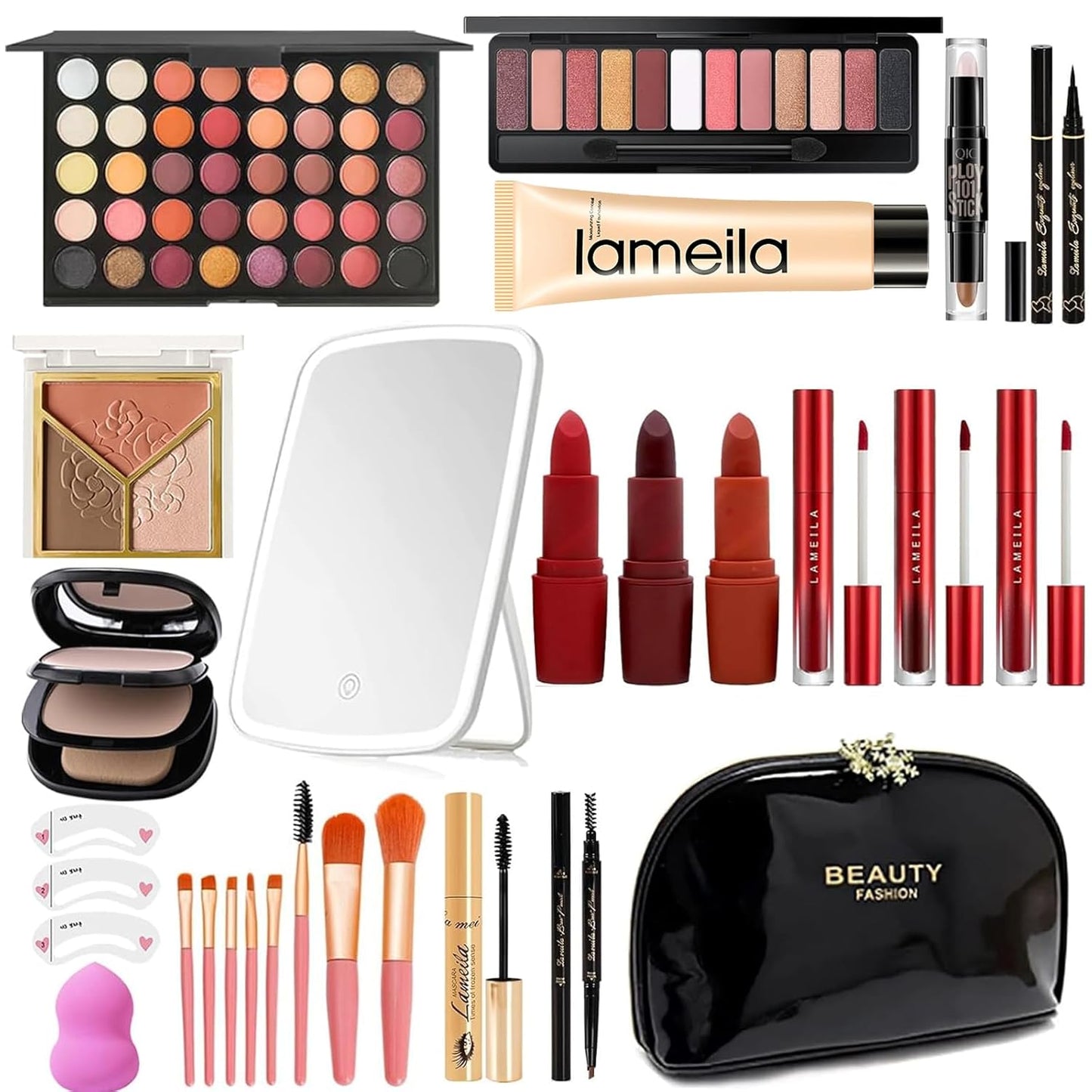 M Professional Makeup Kit, 31 Pcs All-in-one Makeup Kit,Makeup Kit for Women Full Kit,Makeup Gift Set for Women girls(HZJ-001)