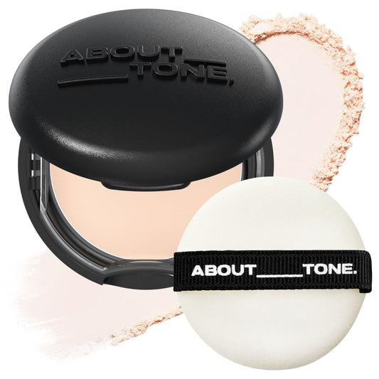 Blur Powder Pact 0.32oz - Pressed Powder Compact with Mirror and Puff Makeup Setting Finishing Blurring Natural Translucent Lightweight Face Sebum Oil Control Vegan Formula (01 FAIR)