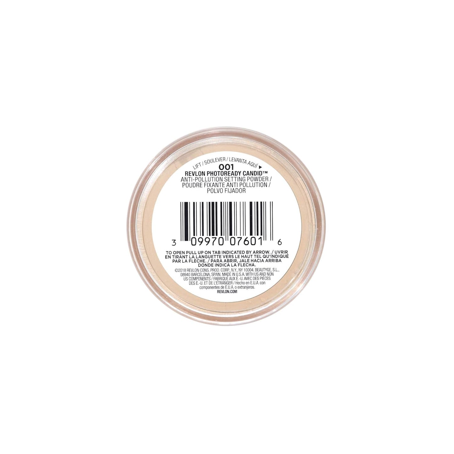 Revlon Setting Powder, PhotoReady Candid Blurring Face Makeup, Anti-Pollution, Lightweight & Breathable High Pigment, Natural Finish, 001 Universal Translucent, 0.5 Oz