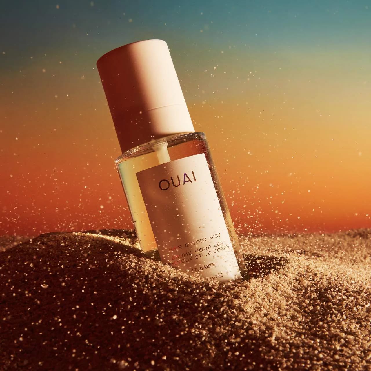 OUAI St. Barts Hair and Body Mist - Tropical-Scented Hair Perfume and Body Spray - Notes of Dragonfruit, Orange Blossom, Tuberose & Musk (3.3 Fl Oz)