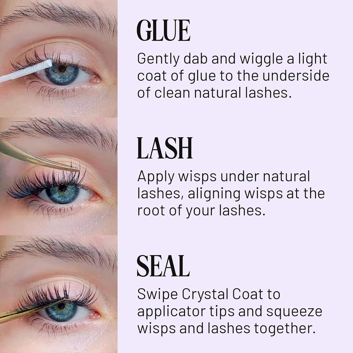Lilac St - Hollywood Glamorous Faux Eyelash Clusters (16mm) - Wispy & Spiky - DIY Lash Extension Wisps - Lightweight & Lifelike - Lasts 10 Days - Korean Silk - Cruelty Free, Vegan - 10 Lashes