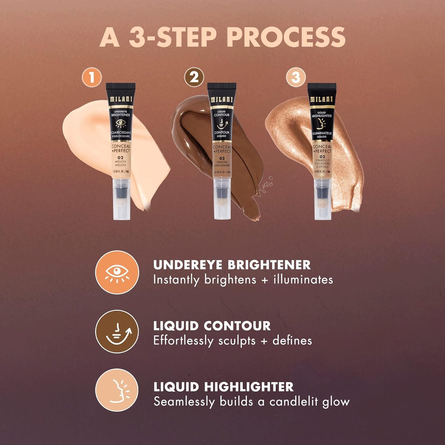 Milani Conceal + Perfect Liquid Contour for Added Definition, Face Lift Collection - Ginger