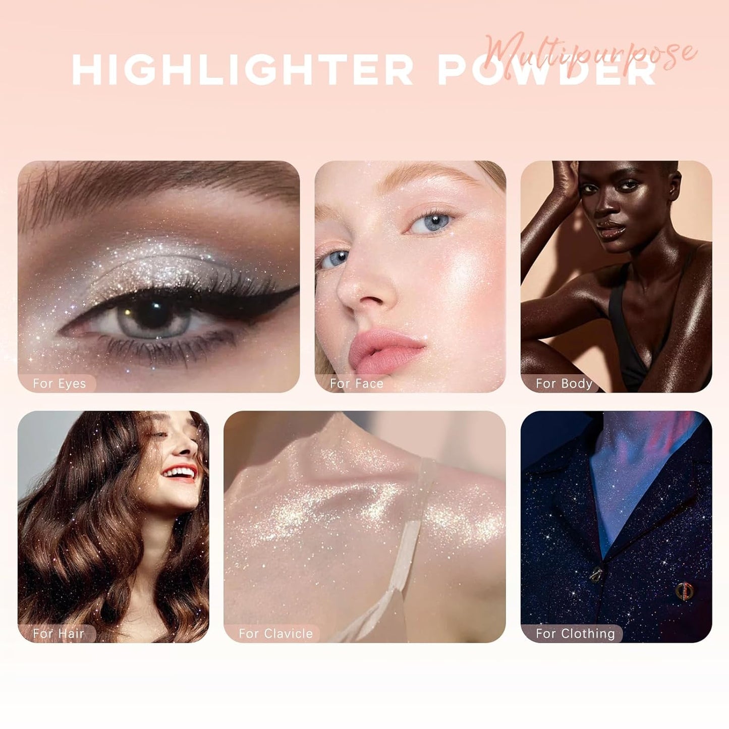 Highlighter Makeup Powder, Body Shimmer Sparkle Face Highlighter Powder ball, High Gloss Shiny Illuminator Cosmetic for Christmas Party Rave, Multi-Use Diamond Glitter Makeup Gift for Women02#