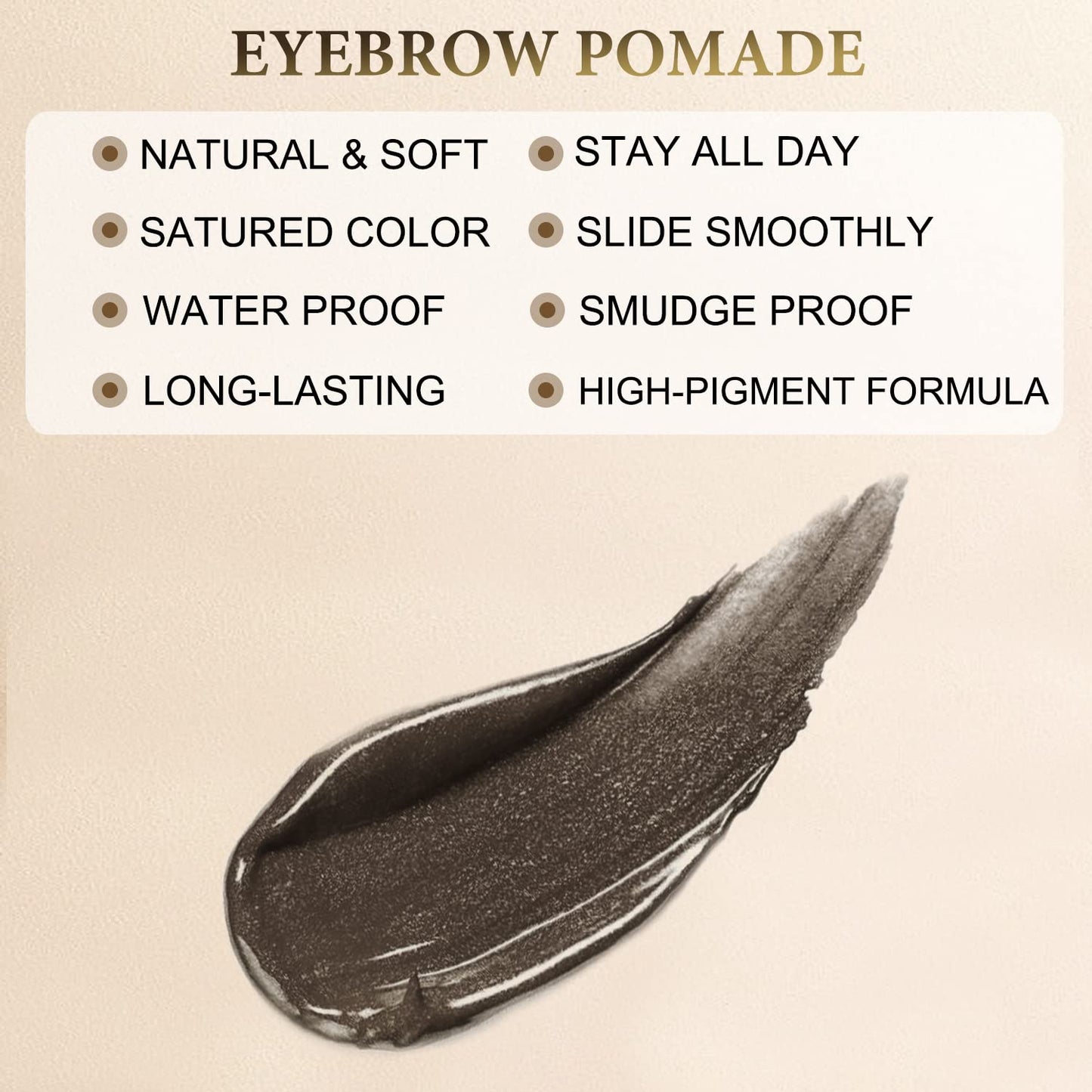 Eyebrow Pencil Makeup Kit, with Waterproof 2-IN-1 Microblading Eyebrow Pen, Eyebrow Pomade, Eyeliner and Dual-ended Eyebrow Brush, Brow Pencil Kit for Natural Eyebrows - Medium Brown
