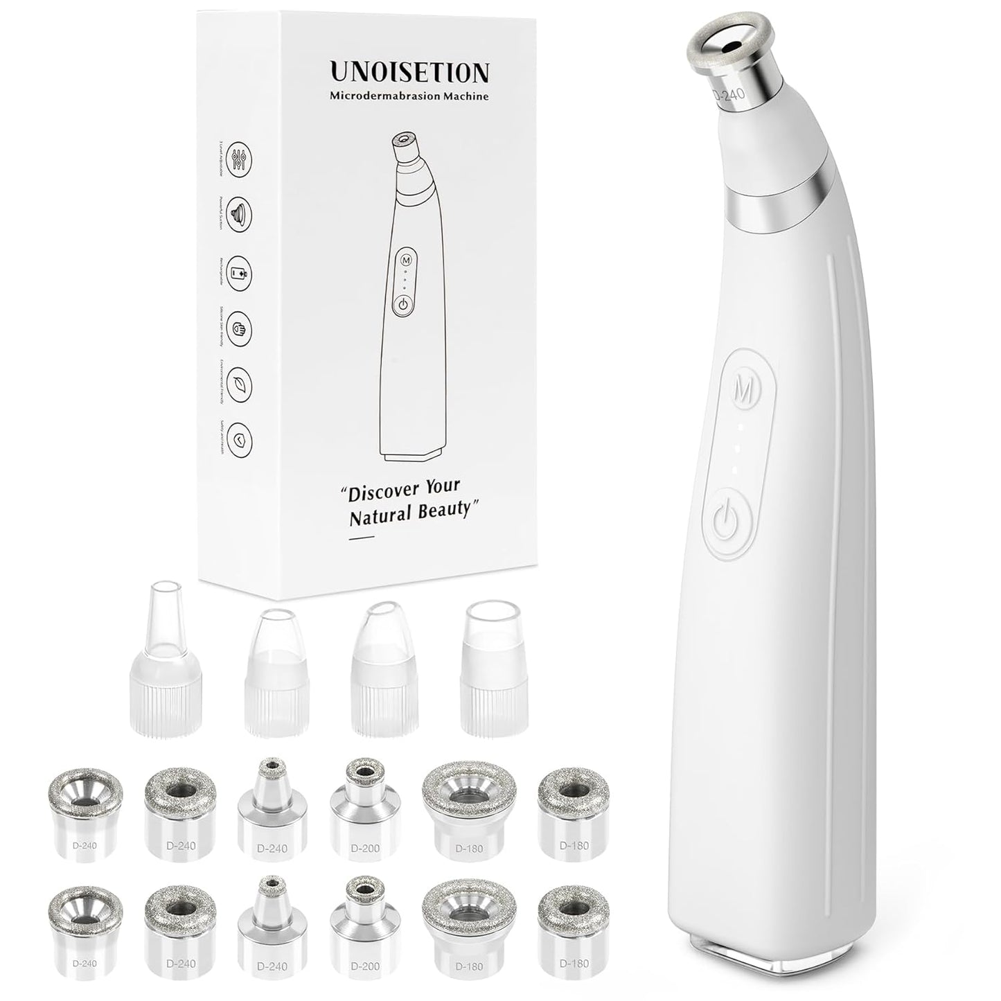 Diamond Microdermabrasion Machine, Portable Blackhead Remover Pore Vacuum, Dermabrasion Facial Machine for Exfoliation & Blackhead Removal