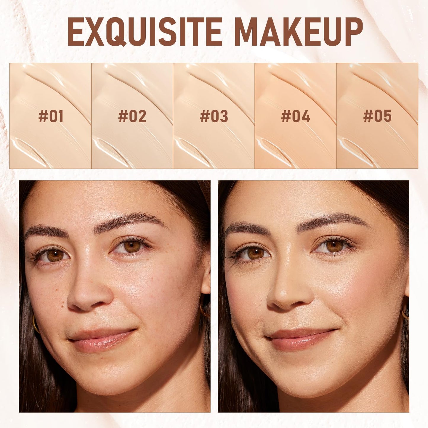 2PCS Long-Lasting Concealer Foundation Stick, Creamy Full Coverage, Hydrating Olive & Camellia Formula for Dark Circles (02natural)