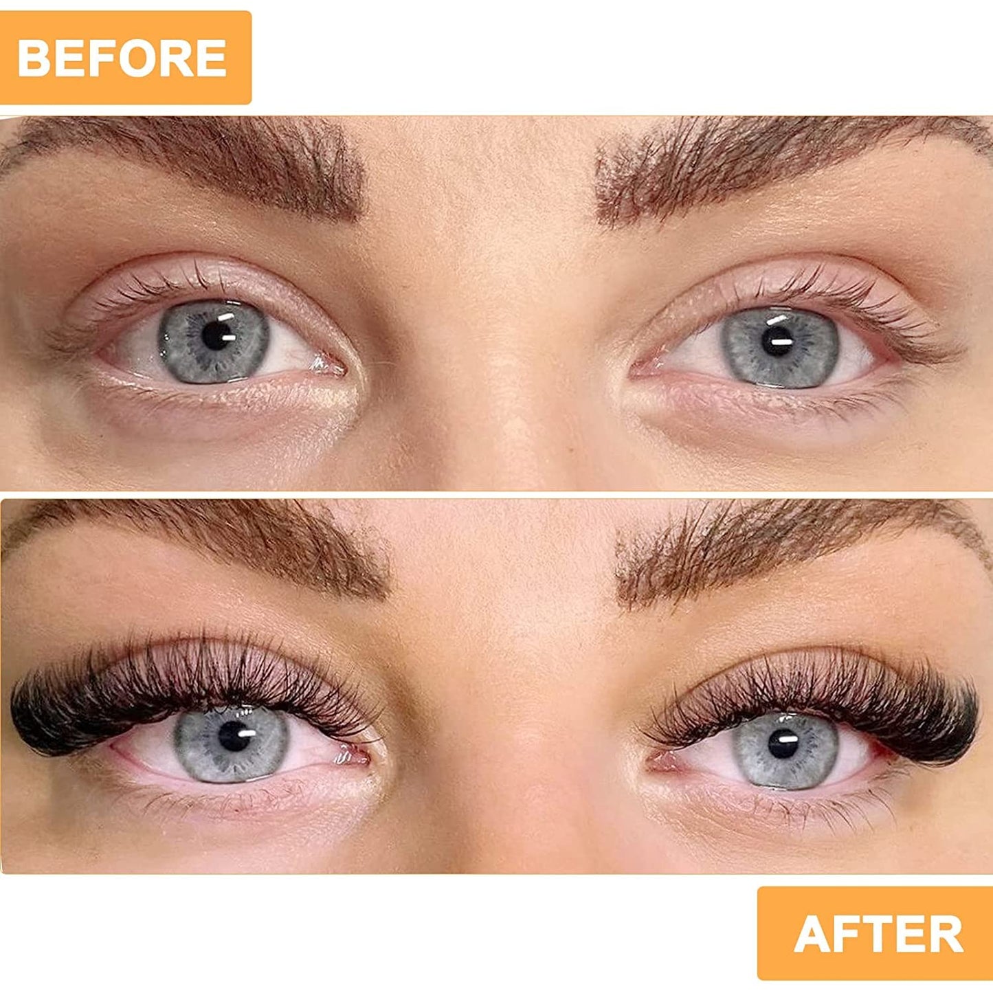 B&Qaugen Individual Lashes 280 Clusters False Eyelash Extensions at Home (40D-D,12MM)