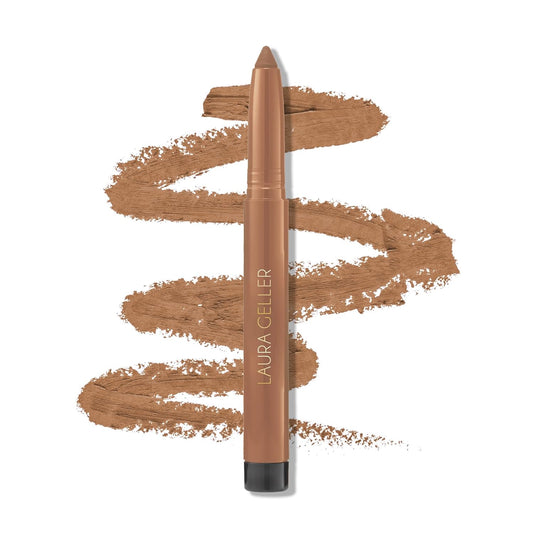 LAURA GELLER NEW YORK Kajal Longwear Kohl Eyeliner Pencil - Khaki Kohl - Caffeine and Vitamin E - Smooth & Blendable Liner - Built-In Sharpener