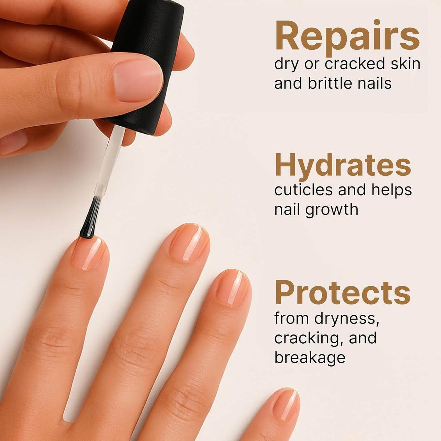 C CARE Pomegranate and Fig Cuticle Oil For Nails - Repairs Cuticles Overnight - Moisturizes and Strengthens Nails and Cuticles - Dropper & Brush included - 2.5oz