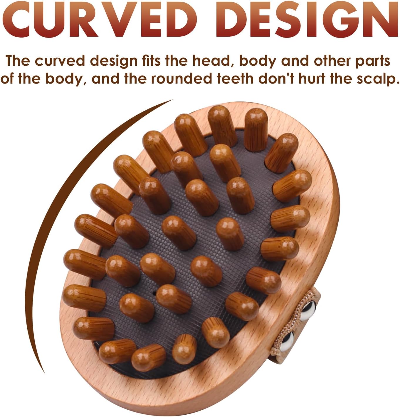 Wooden Massage Comb, Body Scalp Trigger Point Massage Tool, Meridians Massager, Gua Sha Massager Comb for Body Relief & Hair Growth