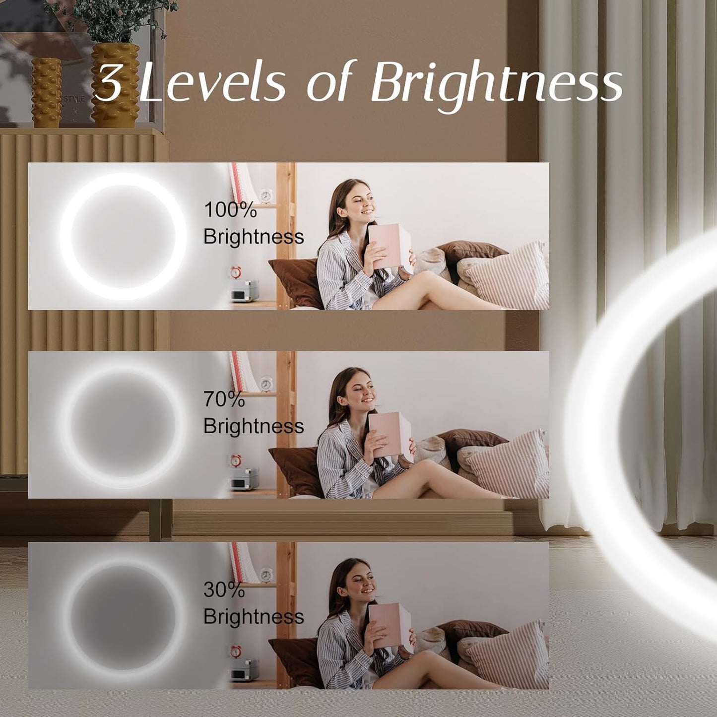 Compact Mirror with Light, 1X/3X Magnification LED Pocket Mirror with USB Data Cable,Mini Mirror for Purse, Pocket,Travel and Present (Mint Green)
