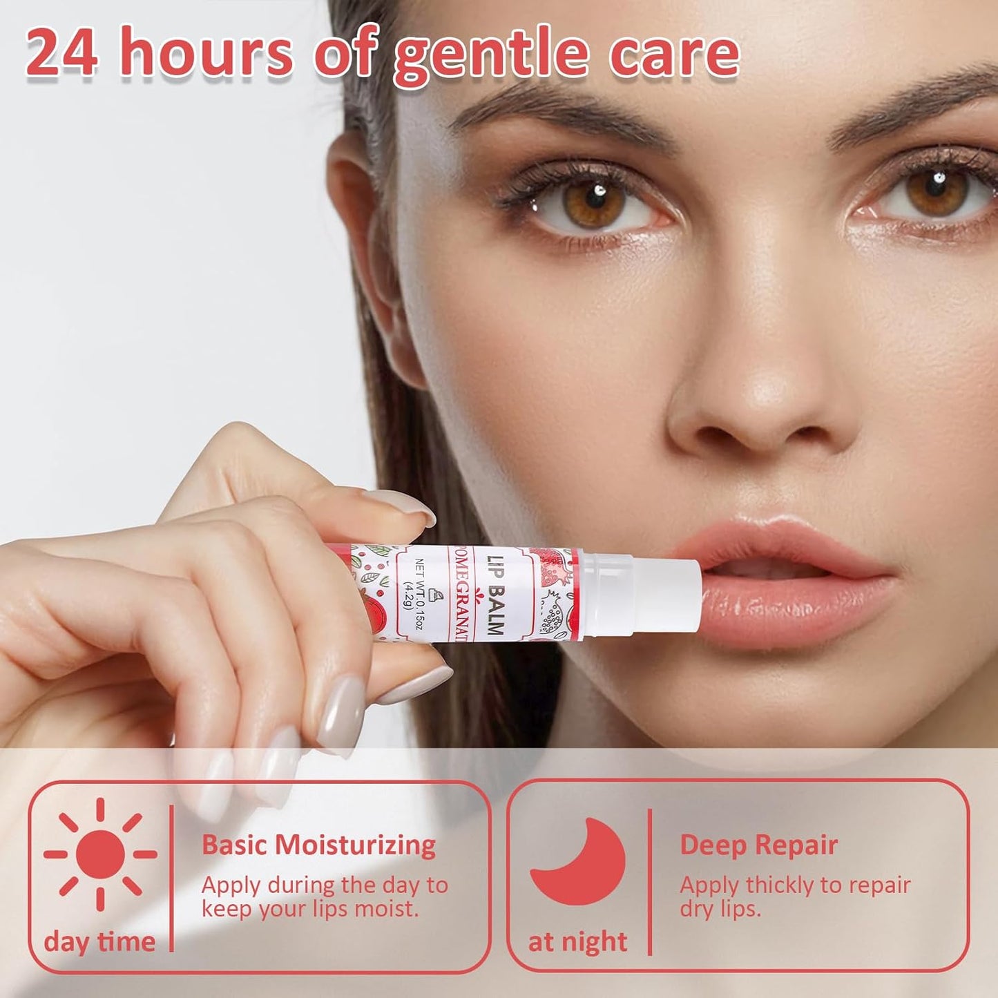 64 Pack Lip Balm, Natural Lip Balm Bulk with Vitamin E and Coconut Oil, Bulk Moisturizing Lip Balms for Dry Lips-16 Flavors