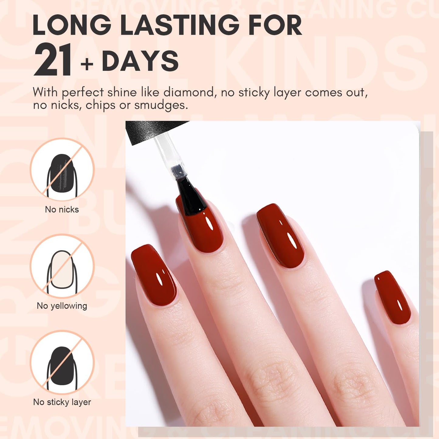 Makartt Gel Top Coat No Wipe, 15ML Clear Top Coat Gel Nail Polish, High Gloss Shine Finish Long Lasting Soak Off UV Nail Lamp Need for Acrylic Nails, Salon Quality Home DIY Manicure