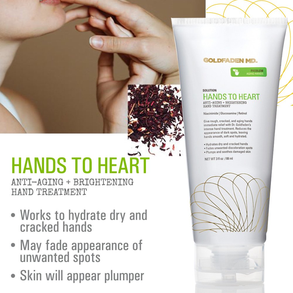 GOLDFADEN MD Ultimate Hydration Duo Hands to Heart Moisturizing Anti-Aging Hand Cream 3oz and Lip Therapy Restoring Lip Balm .5oz