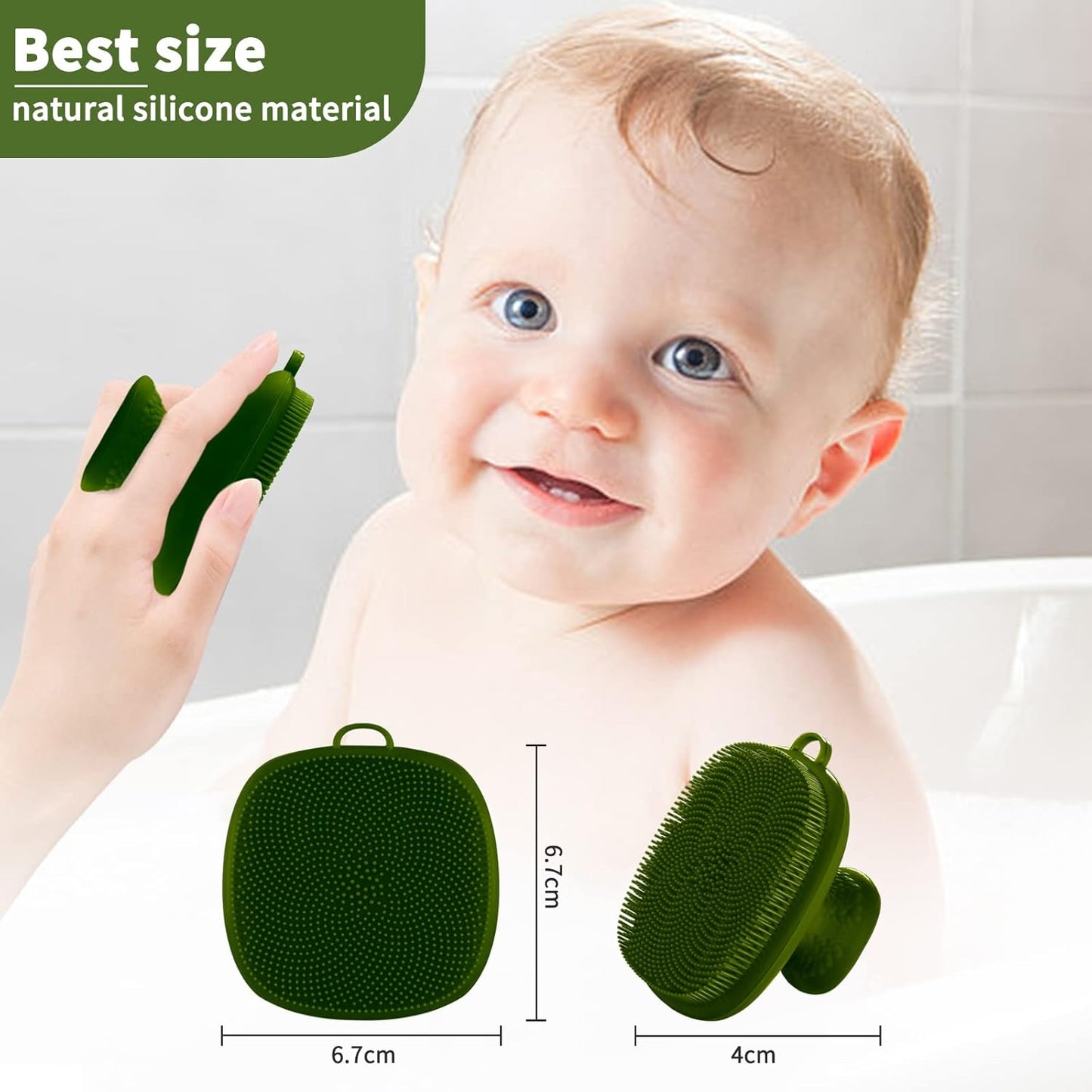 VWMYQ Silicone Face Scrubber for Men Facial Cleansing Brush Silicone Face Wash Brush Manual Waterproof Cleansing Skin Care Face Brushes for Cleansing and Exfoliating (Green)