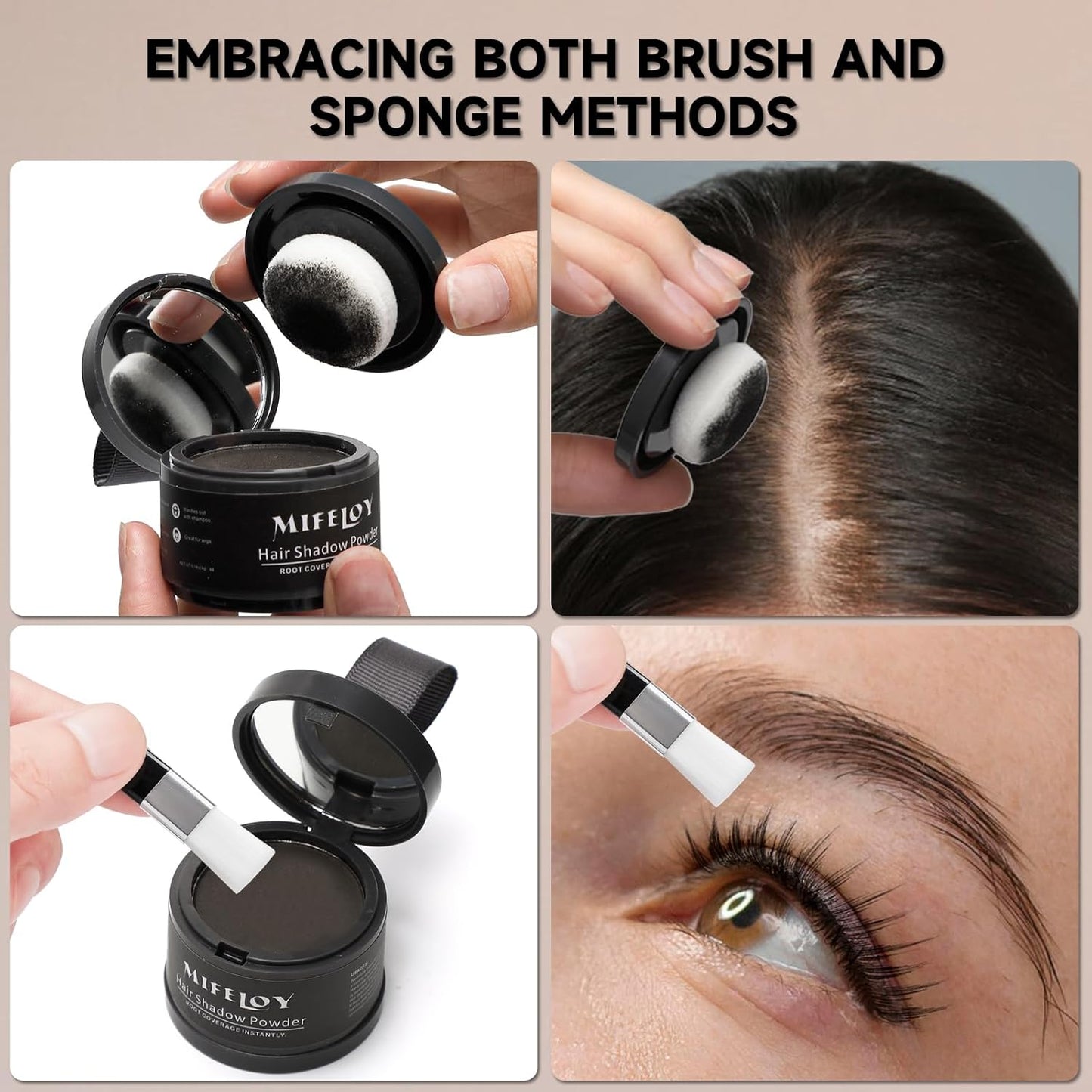 2 Pack Root Touch Up Shadow Powder, Gray Hair Cover Up, Women Color Root Coverage Powder for Thinning Grey Hairline, Men Instantly Concealer Hair Loss Beard Line Eyebrow, Light Blonde