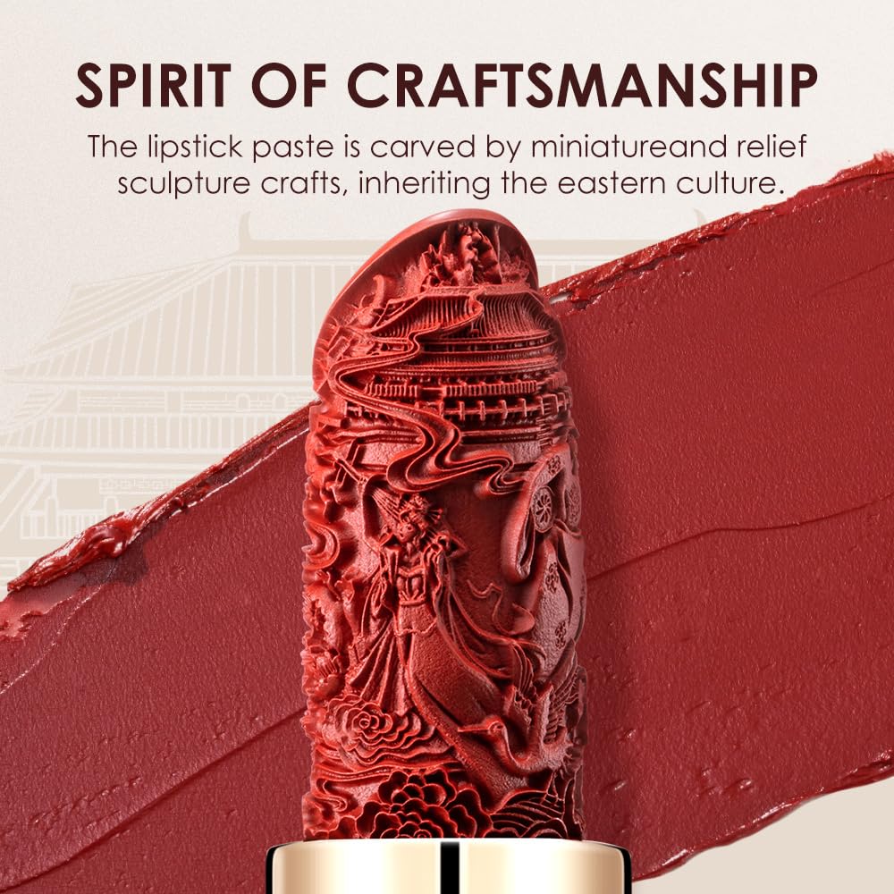 Catkin Moist Lipstick Hydrating High Impact Color Infused with Vitamin E and Avocado Oil Smooth Soft Texture Long Lasting Red Glow Finish 2pcs 07