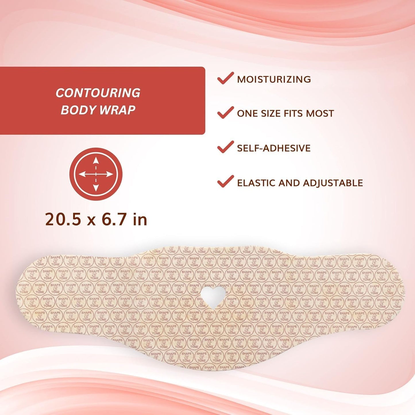 All Natural Moisturizing Body Applicator Wrap – Easy to Use Body Wrap -Anti Cellulite Solution- Firming Toning Tummy Wrap (10 Count (Pack of 1))