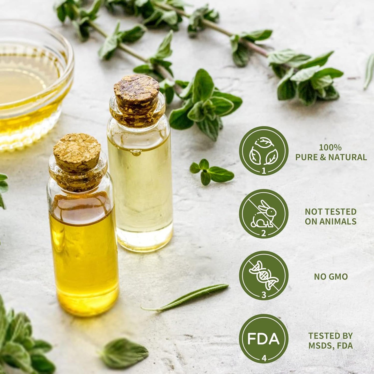 yethious Vanilla Essential Oil for Diffuser Organic Vanilla Lavender Essential Oil Set Lavender Oil 100% Pure Aromatherapy Oils - 2pcs X 10ml