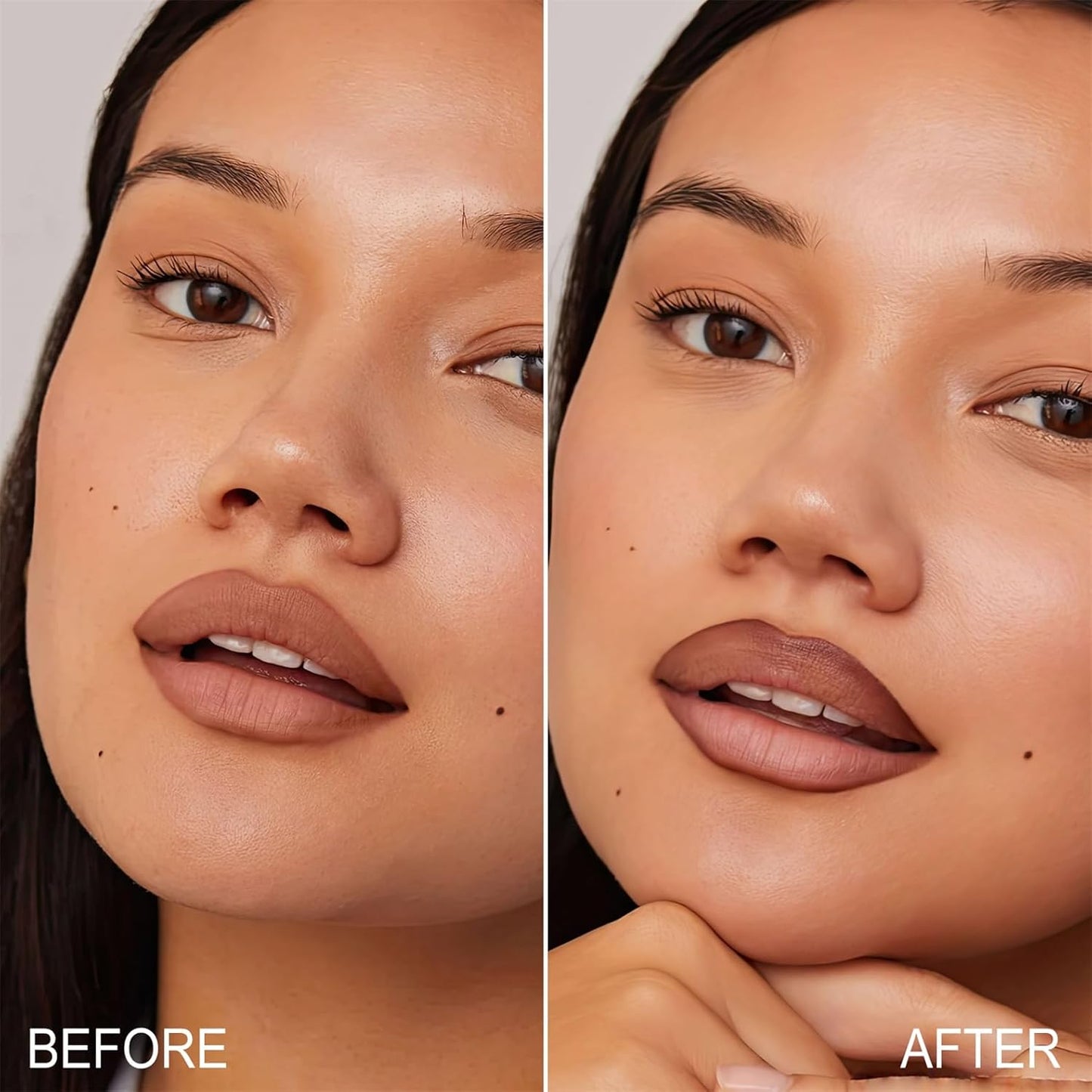 OETUIOW Lip Stain Peel Off, Lip Liner Moisturizing Long-Lasting & Waterproof, Transfer Proof & Plumping, Non-Stick Cup, Coral Color