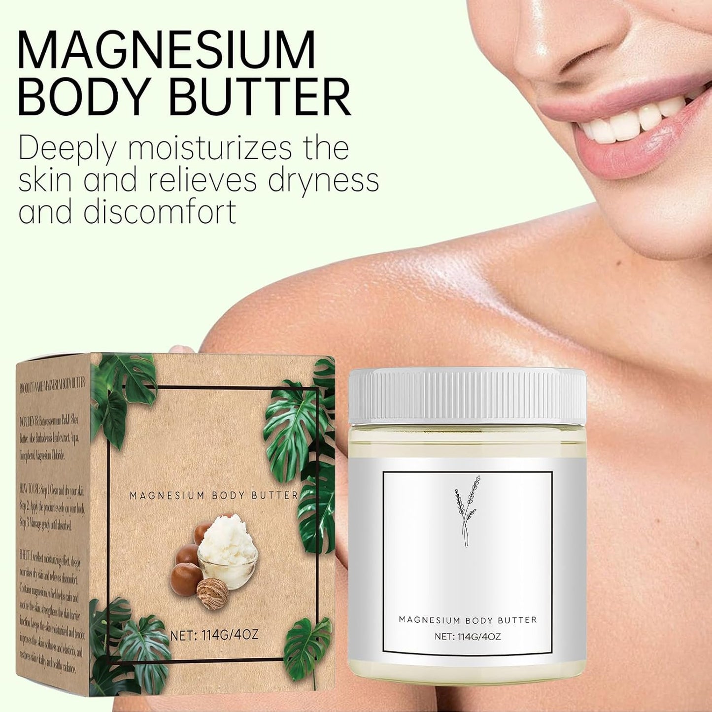 Mama-Bear Neuropathy Cream, Neuropathy Mama Oasis Lotion, Magnesium Body Butter, Magnesium Cream for Neuropathy, Deeply Moisturizes Skin, Keep Soft Smooth (1PCS)