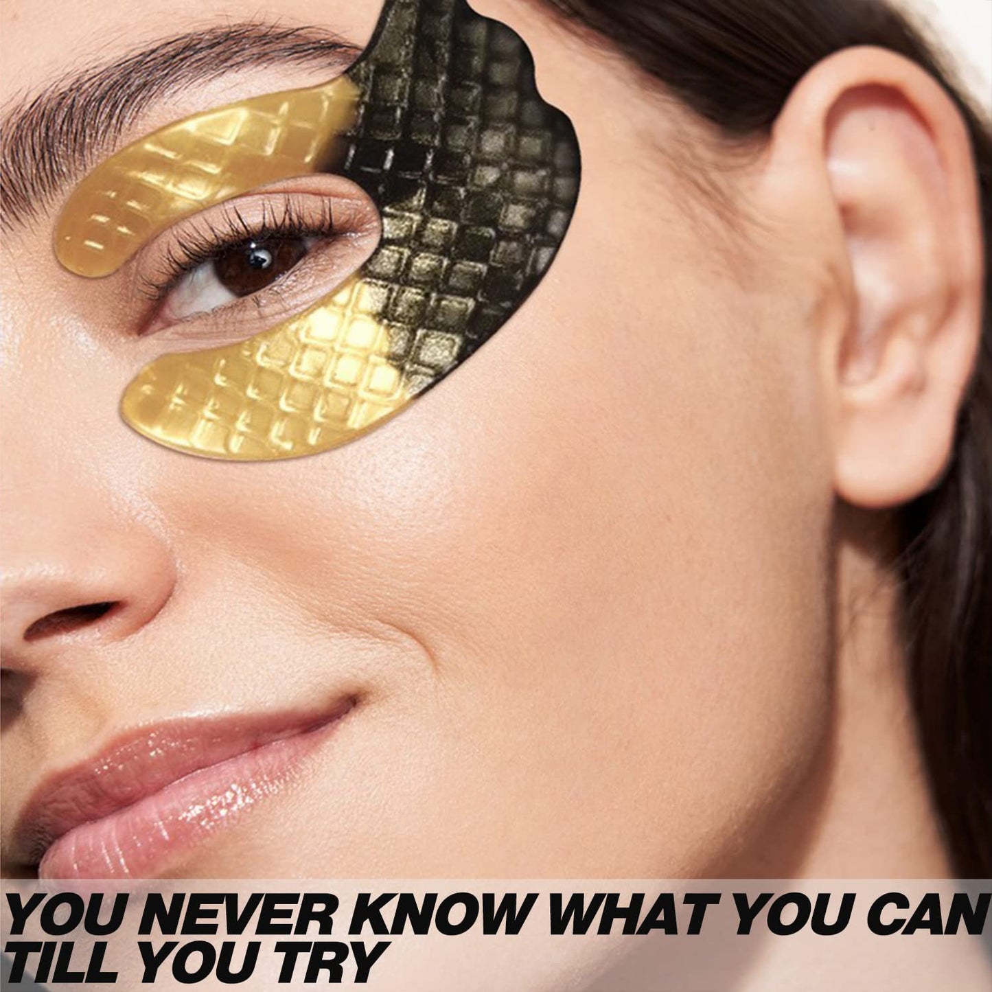 ICANdOIT 24K Gold Eye Mask For Dark Circles&Puffiness,Anti-Aging,Anti-Wrinkle With Hyaluronic Acid and Collagen,Eye Zone Care Eye Patches for All Skin Types,35Pairs