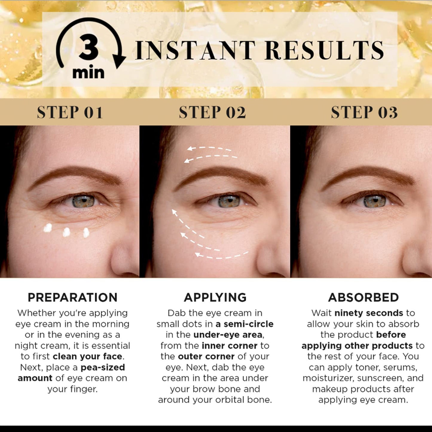 Temporary Eye Tightener Eye Cream for Under-Eye Bags, Dark Circles & Puffiness, Anti Aging Fine Lines, Firm That Delicate Skin Under Your Eyes, 30Ml
