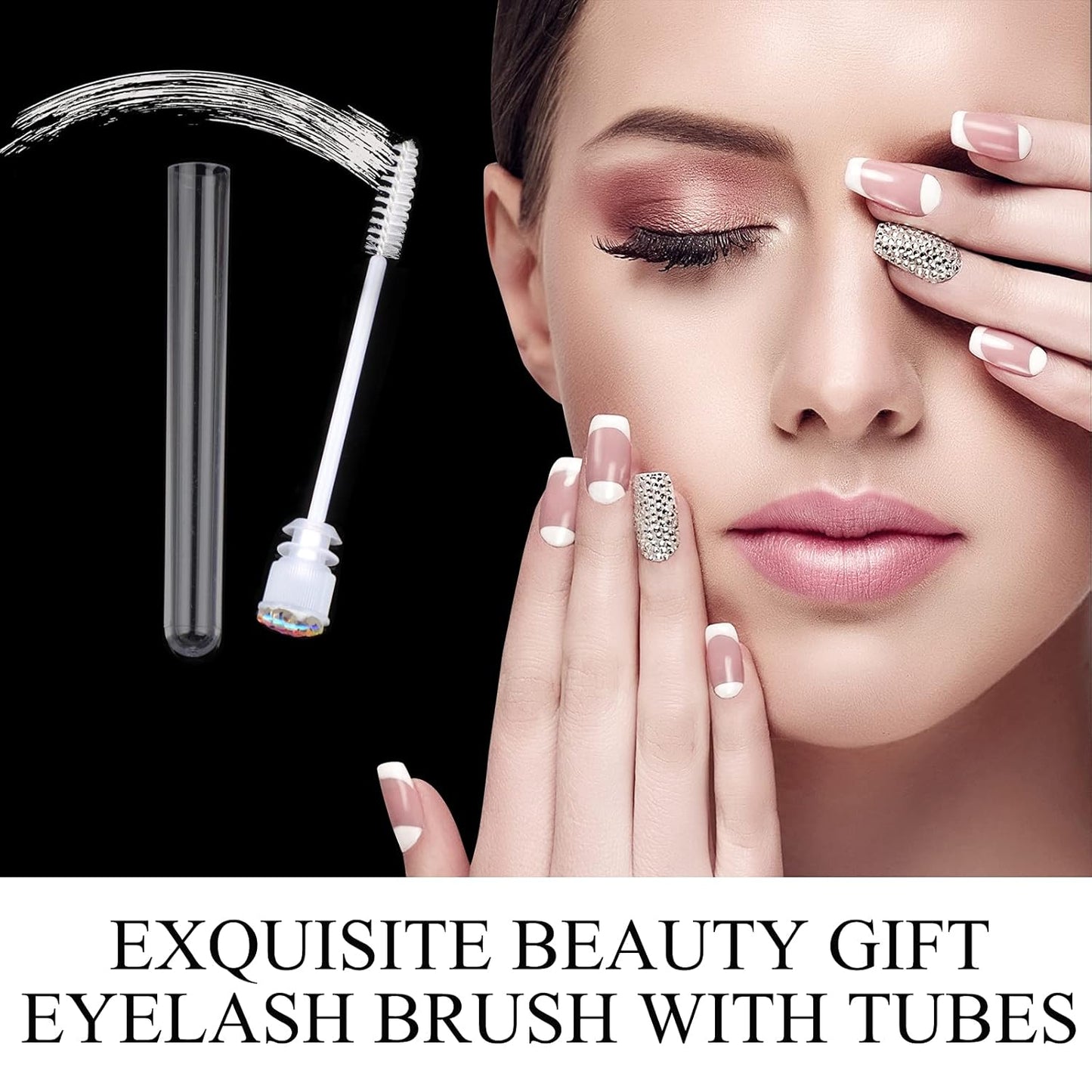 20pcs Eyelash brush Lash Wand Makeup tool Eyelash Extension supplies Cleaning brush Diamond Mascara scale white