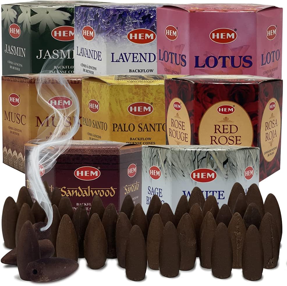 Variety Backflow Incense Cones for Waterfall and Mat Bundle Inciensos Aromaticos|Incienso|Inciense|Insienso