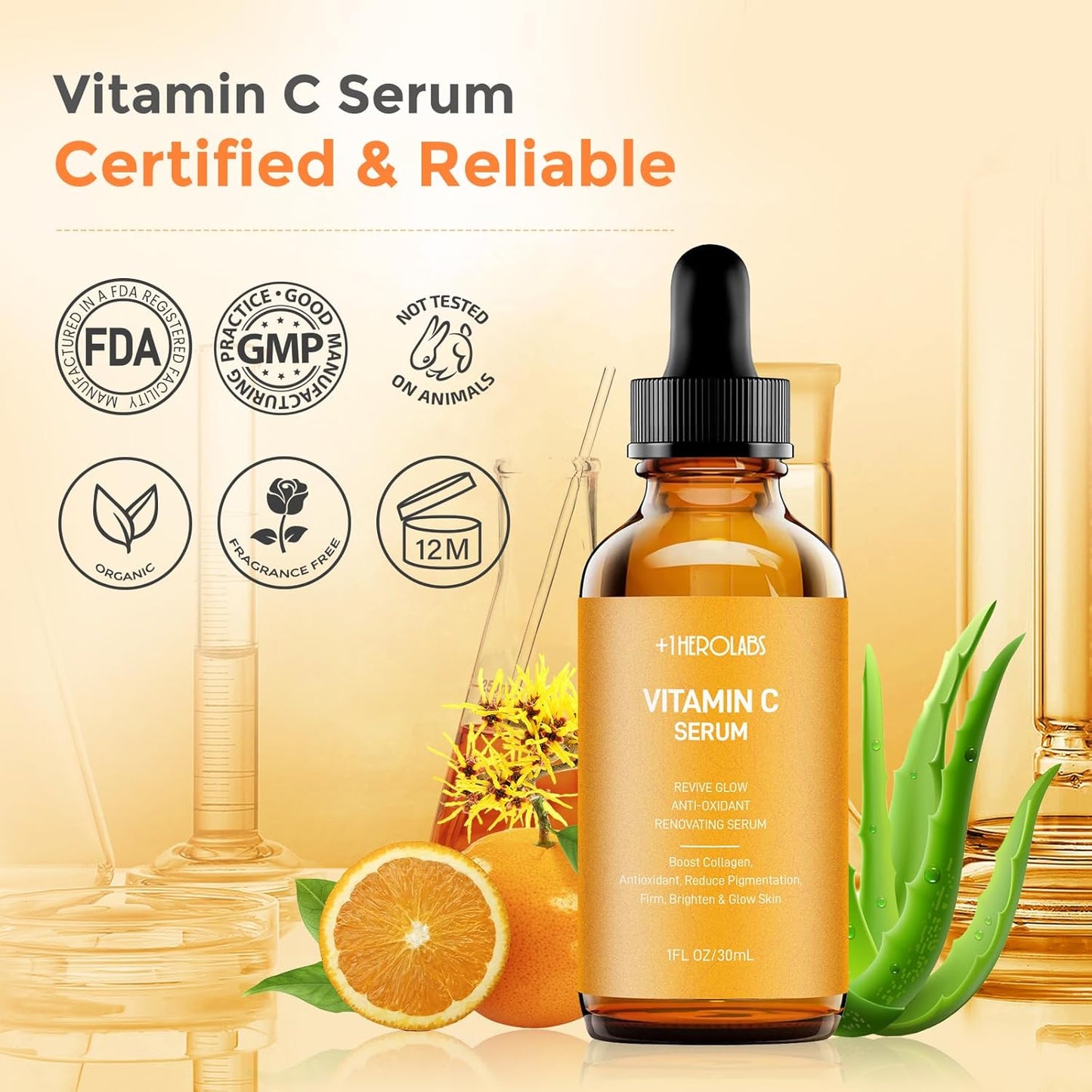Vitamin C Serum for Face –Anti Aging Face & Eye Serum, Hyaluronic Acid, Reduce Fine Lines, Dark Spots and Wrinkle