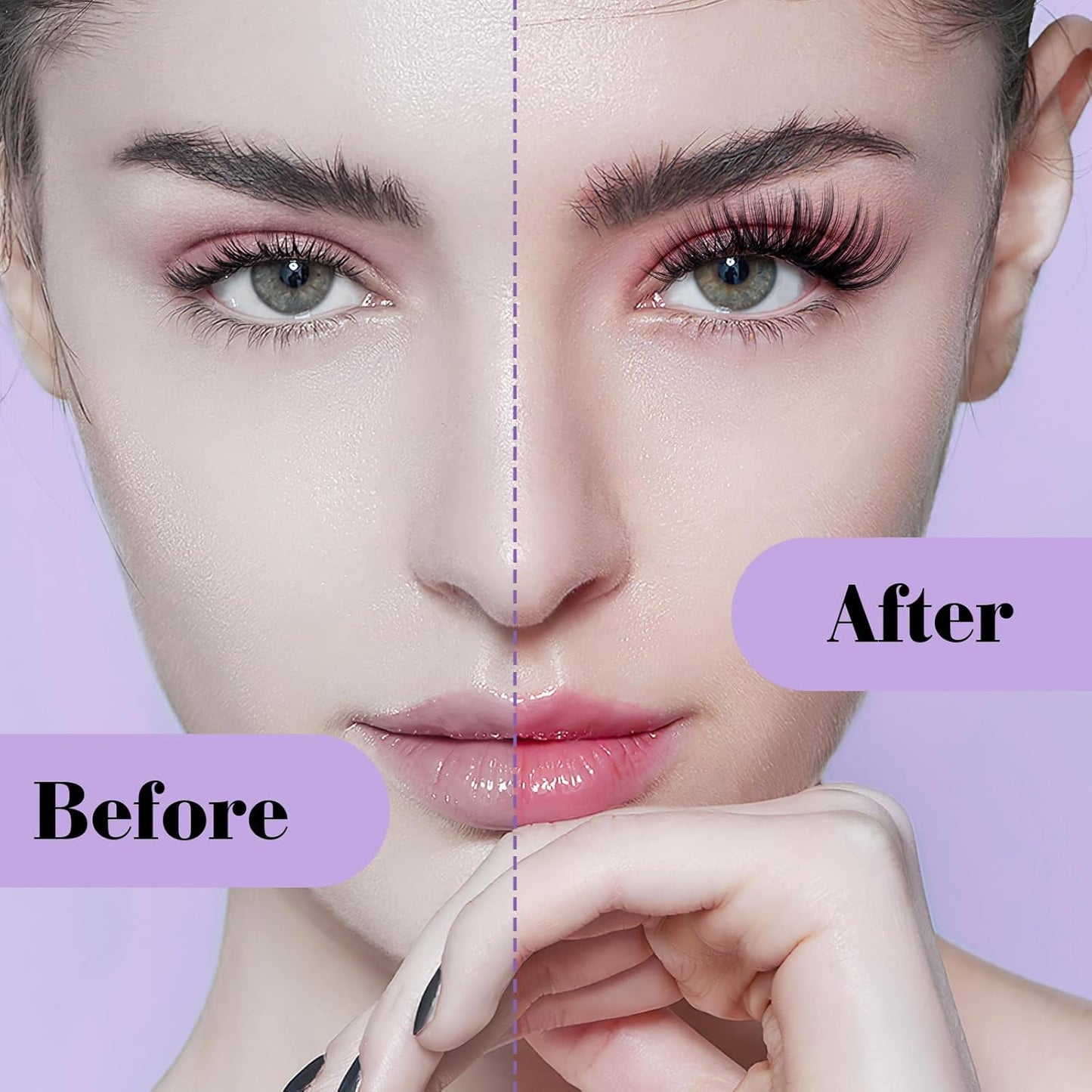 B&Qaugen Manga Lash Clusters DIY Individual Lashes 40D-D-13 300 PCS False Eyelash Cluster Manga Cluster 30D 40D 50D D Curl Eyelash Extensions at Home (40D-D-13)