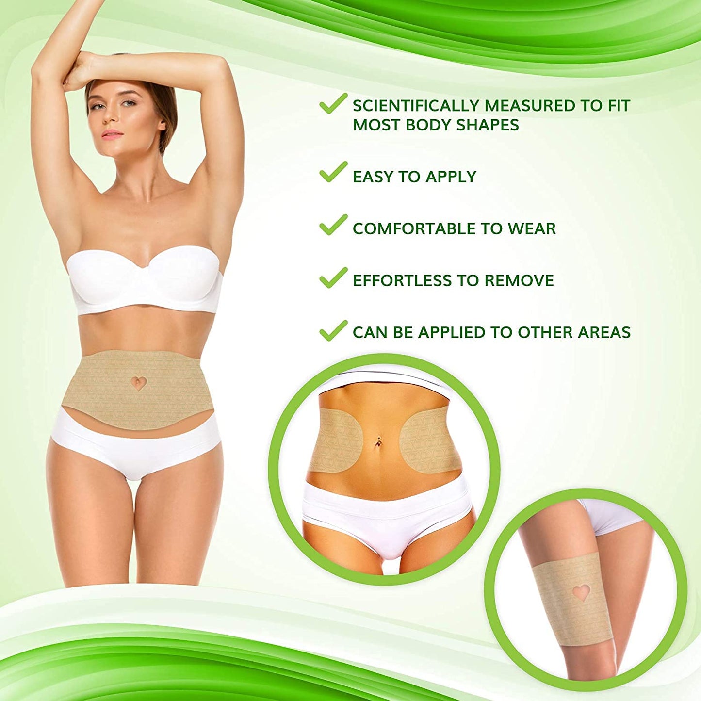 Toning Firming Body Sculpting Wrap for Definition – All Natural Anti Cellulite Wrap – Sculpting Body Applicator – New and Improved Solution for Arms, Legs, and Tummy (15 WRAPS)
