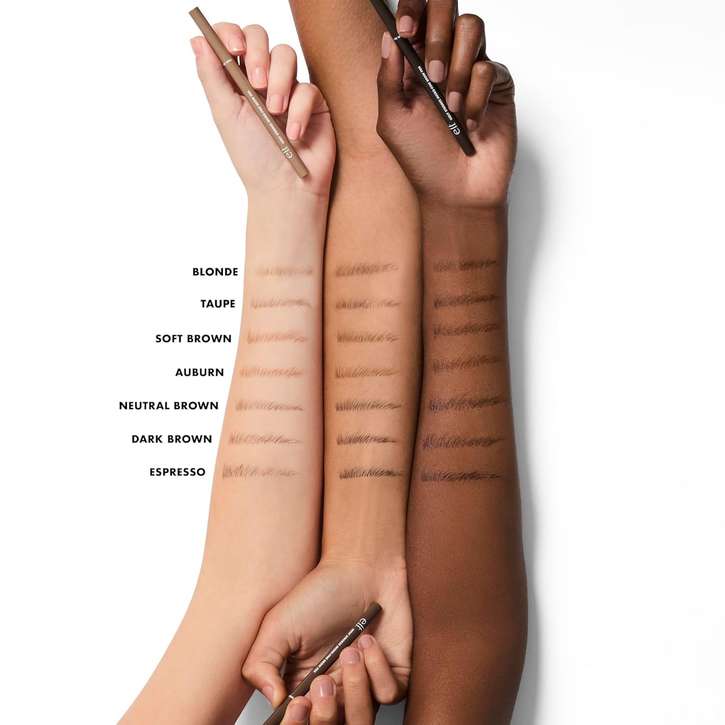 e.l.f. Holy Strokes Micro-Fine Brow Pen, Liquid Waterproof Eyebrow Makeup For Detailing & Adding Dimension, Vegan & Cruelty-Free, Auburn