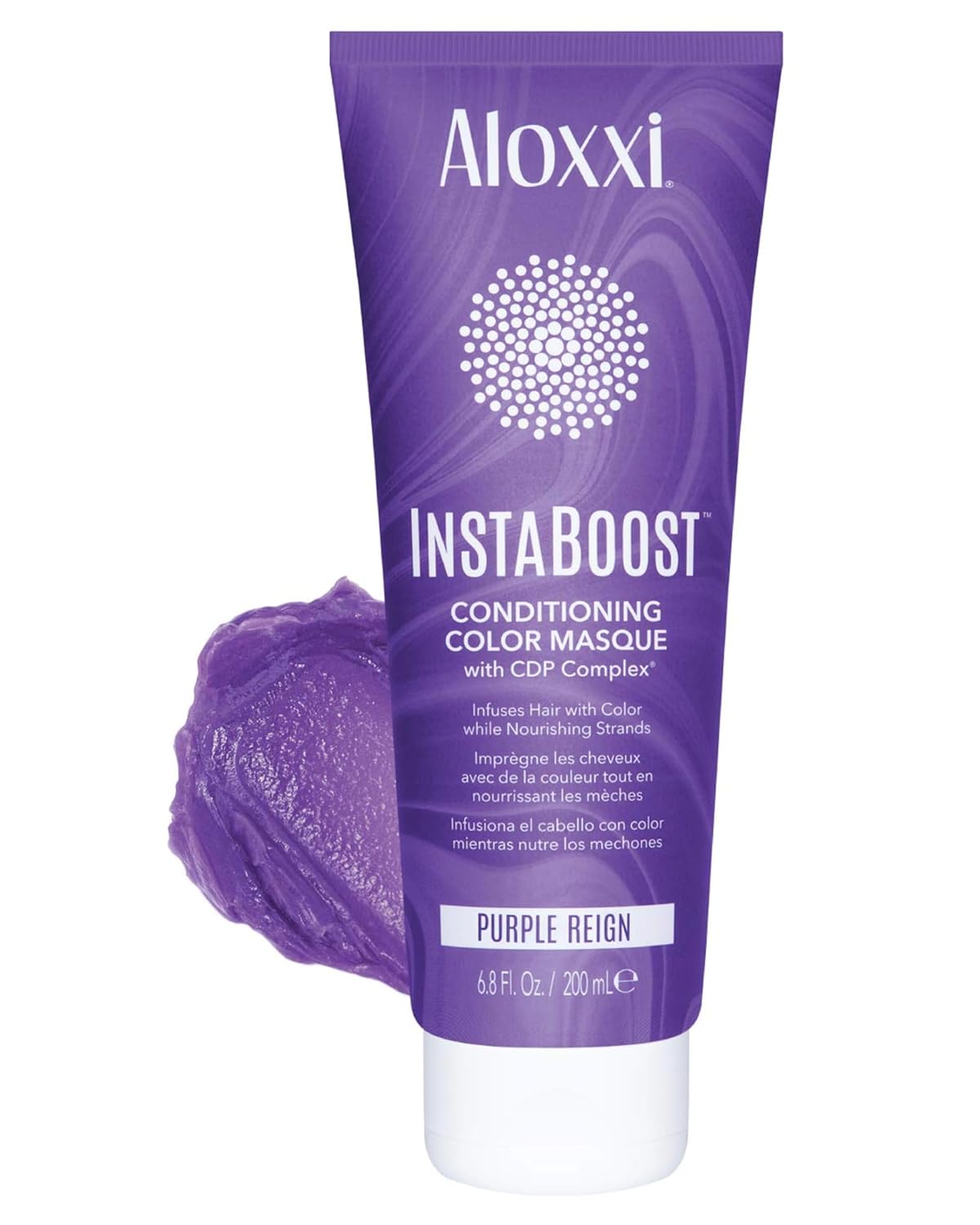 ALOXXI InstaBoost Conditioning Color Mask in Purple Reign, Deposits Purple Color and Deeply Conditions Hair, 6.8 Fl Oz