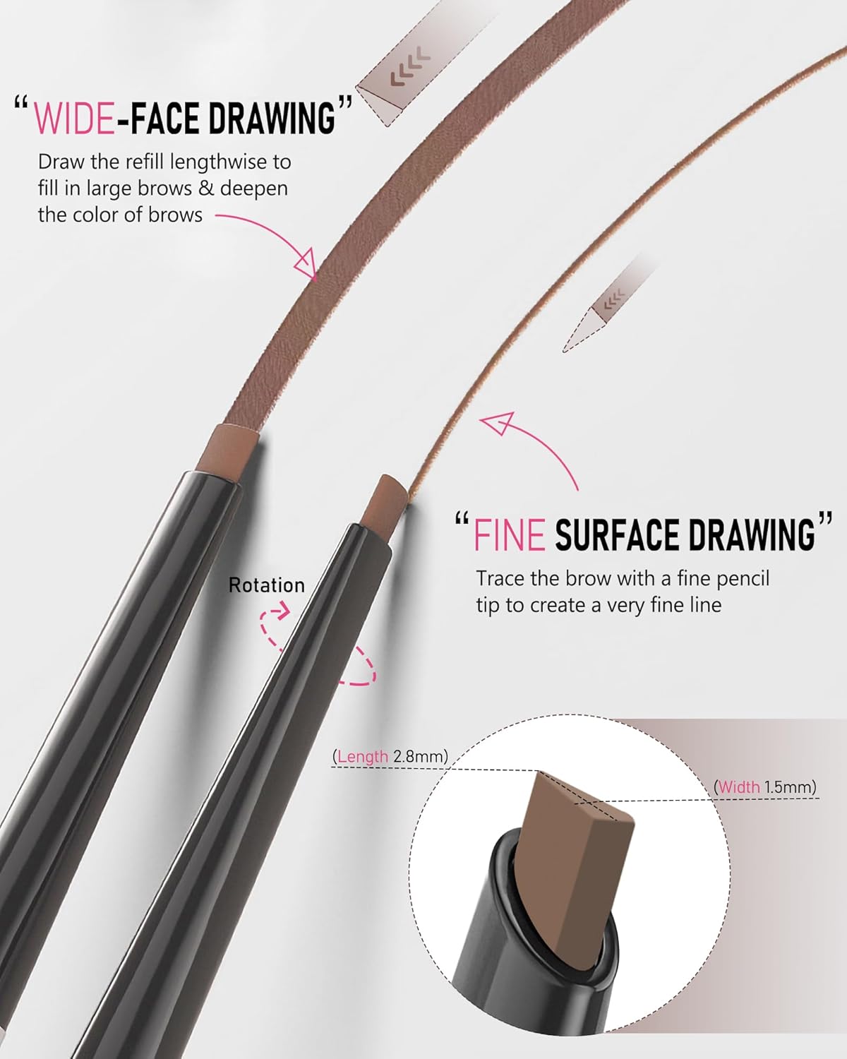Blonde Eyebrow Pencil for Women Blonde, Brow Pencil Blonde, Blond Eyebrow Pen, Eye Brow Pencils for Women, Natural Eyebrow Pen