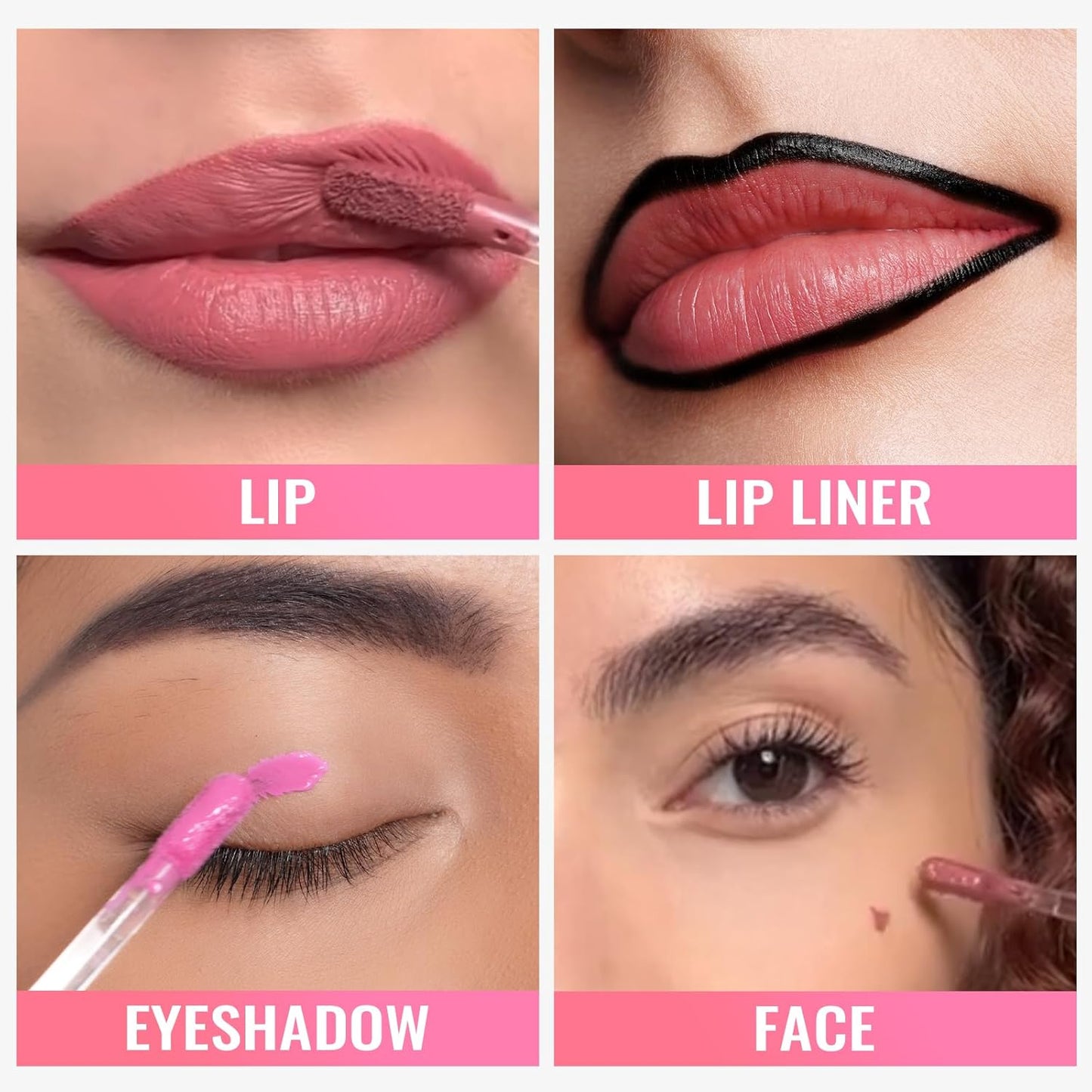 Oulac Pink Matte Liquid Lipstick for Women, Long Lasting Lipstick Waterproof Lip Stain, No Transfer, Creamy High Pigmented Formula with Rose Oil, Vegan & Cruelty-Free MS08
