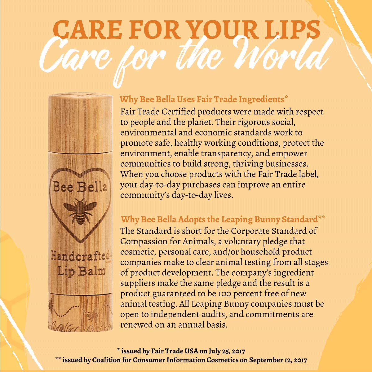 Bee Bella Lip Balm, Candy Cane, 3 Pack - Hydrating, Moisturizing Lip Care, 100% Natural, Original Organic Beeswax with Vitamin E, Handmade in USA