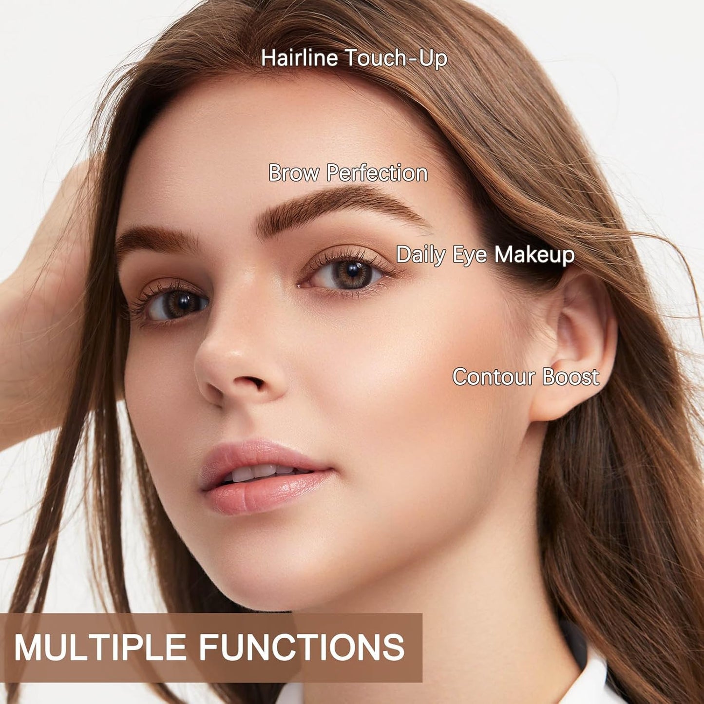 Boobeen Eyebrow Palette, 5 Colors Brow Powder Kit, Eye Brow Pomade with Double-ended Brush, Long-lasting Eye Makeup Kit, Sculpt & Define Eyebrows, for Beginners