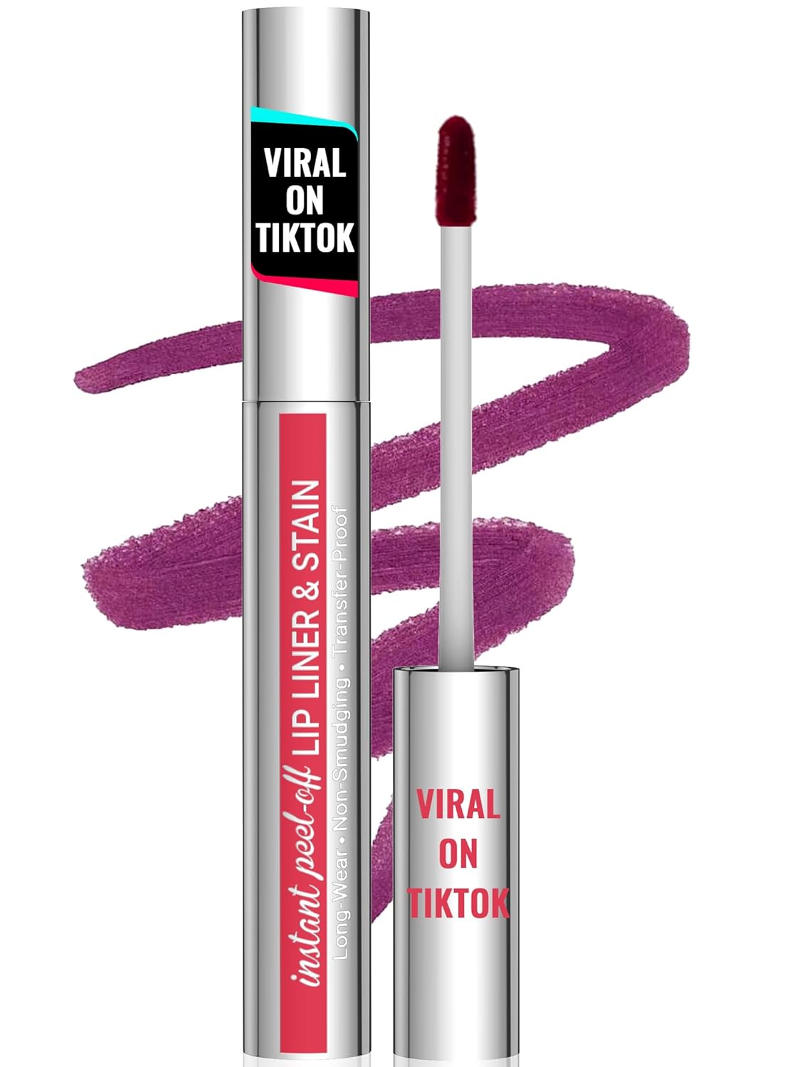 iMethod Lip Stain - Lip Liner Stain Peel Off, Natural Long Lasting, Waterproof Stay On All Day, Transfer-Proof, Highly Pigmented, Instant Color, PLUMPED