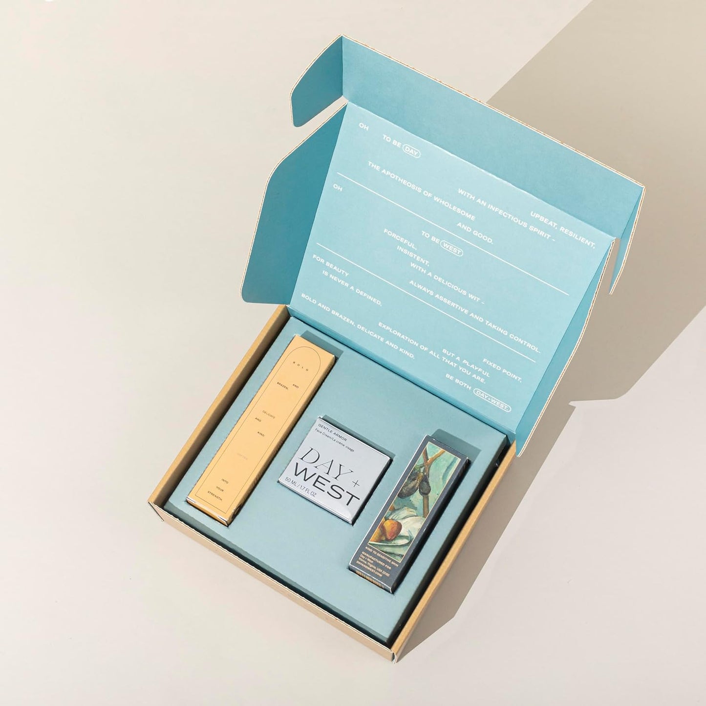 Day+West’s Secret Weapon Kit Skincare Gift Set | Three Sensitive Skin Essentials Including Hydrating Mist, Face + Neck Cream Moisturizer, Facial Oil | With Organic Prickly Pear, Calendula, Vitamin C