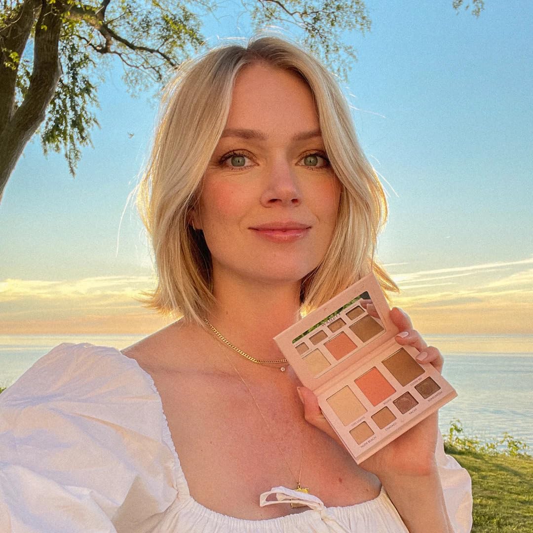 Wander Beauty Getaway Eye & Face Palette - Sunkissed (Light/Medium) - Full Face Makeup Palette Enriched With Vitamin E - For Day & Night Looks - 4 Shadows, Highlighter, Blush, and Bronzer - 0.34 fl oz