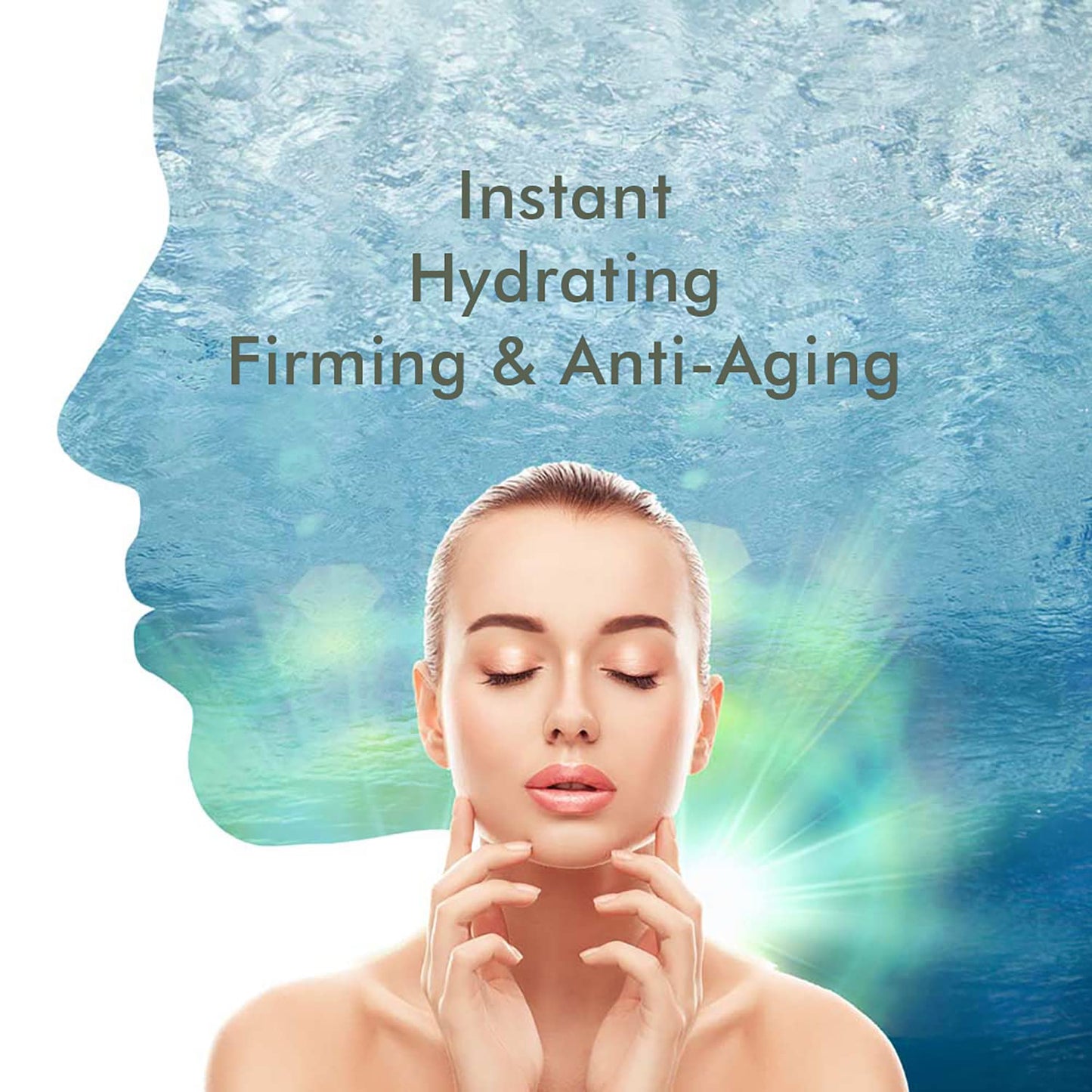 Ebanel 10 Pack Hydrogel Collagen Face Mask with Hyaluronic Acid, Vitamin C, Peptide, Aloe, Instant Brightening Hydrating Face Masks Skincare Korean Sheet Mask, Skin Firming, Lifting Anti Aging Masks