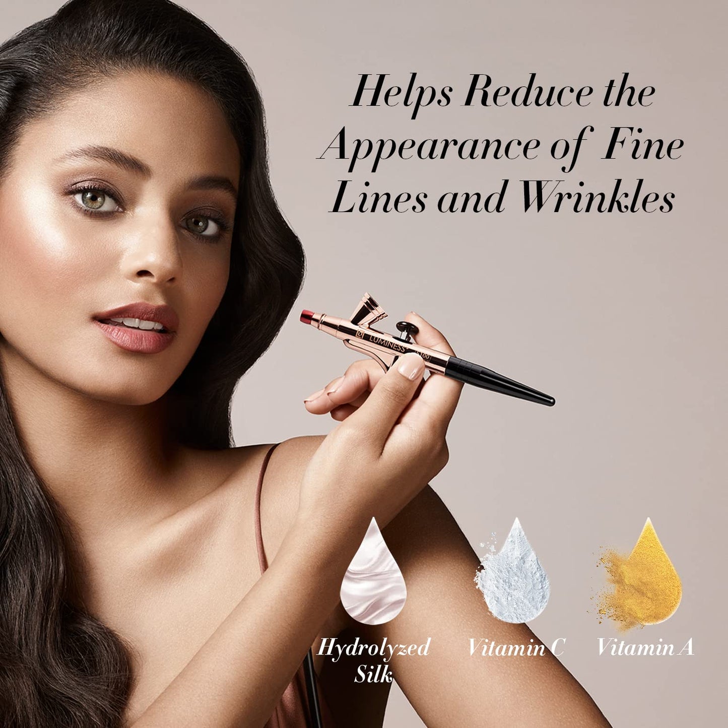 Luminess Air Silk 4-In-1 Airbrush Foundation- Foundation, Shade 110 (.5 Fl Oz) - Sheer to Medium Coverage - Anti-Aging Formula Hydrates and Moisturizes - Professional Makeup Kit for Cordless Air Brush