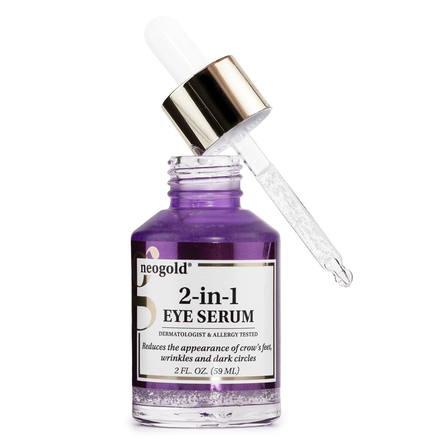 2-In-1 Caffeine Eye Serum Treatment & Skincare Face Serum | Collagen Serum | Brightening & Firming Under Eye Serum W/Vitamin E, Gotu Kola, & Green Tea | Skin Care Products, 2 Fl Oz