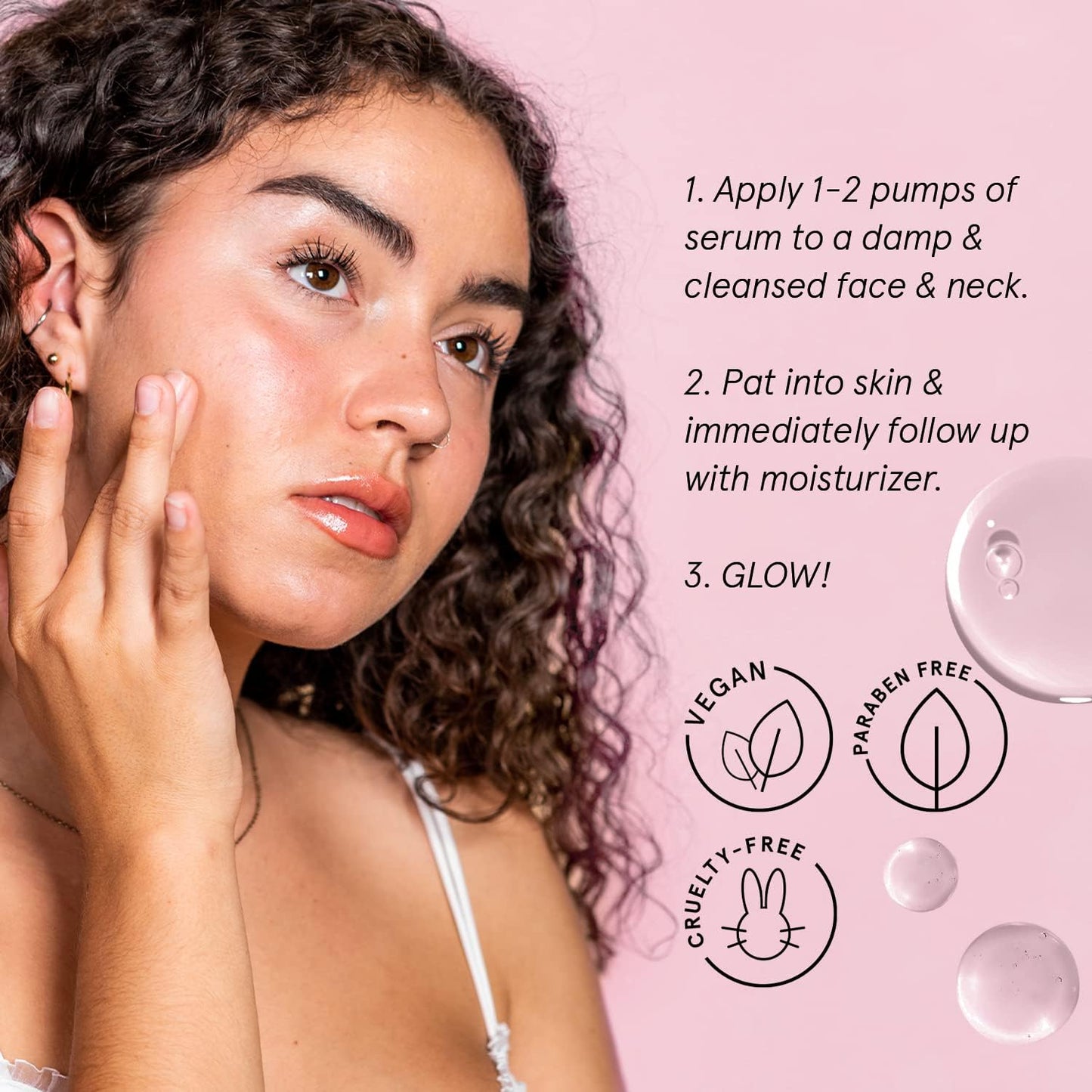 grace & stella Award Winning Hyaluronic Acid Serum (10ml/0.34 fl oz) Hyaluronic Acid Serum for Face - Acido Hialuronico Face Serums for Women - Hydrating, Remove Fine Lines, Wrinkles - Anti Aging